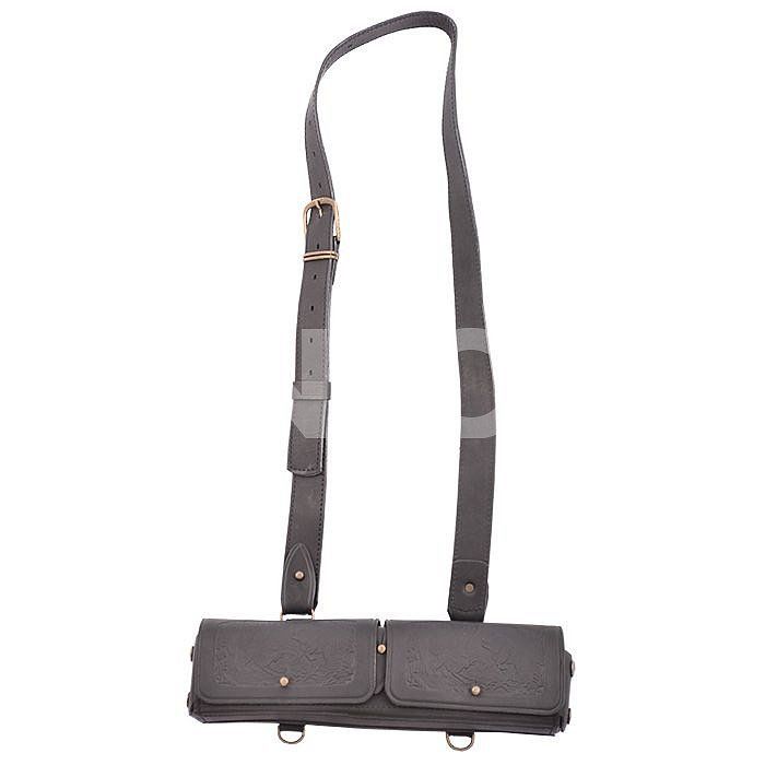 Патронташ-подсумок К-16/12 24 патрона, кожа, черный 206-3